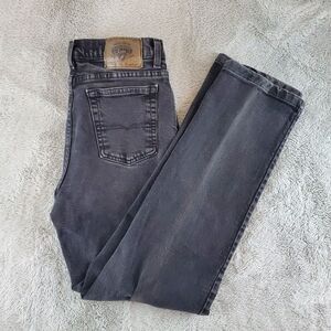 Lois Jeans Mens Sz 31‎ Black Denim Brad 1116 Straight Leg Canada Vintage